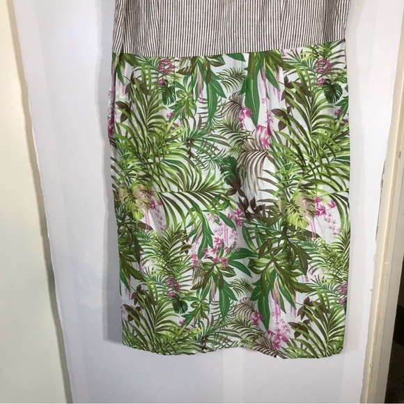 J. Jill Palms and Stripes Sleeveless Sheath Dress - Picture 5 of 13